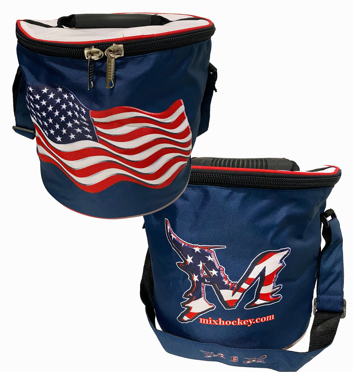 MIX Ice Hockey Team Puck Carry w/ Shoulder Strap - USA