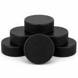 MIX Sports Ice Hockey Pucks – Regulation 6 oz Black Rubber Practice Pucks – Official Size & Weight – Hockey Training Pucks for Shooting, Passing & Stickhandling – 6, 12, 25, 50 & 100 Pack