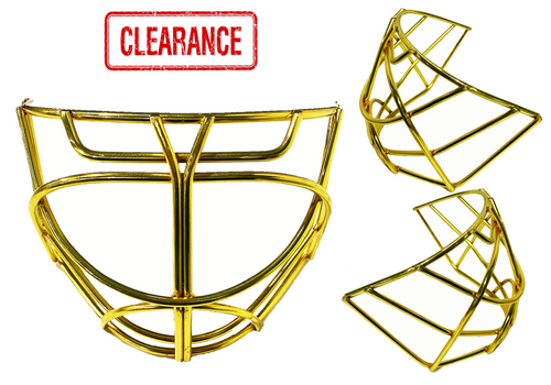 (Clearnce) MX10 PRO Non-Certified Cat Eye Goalie Cage - Gold Plated