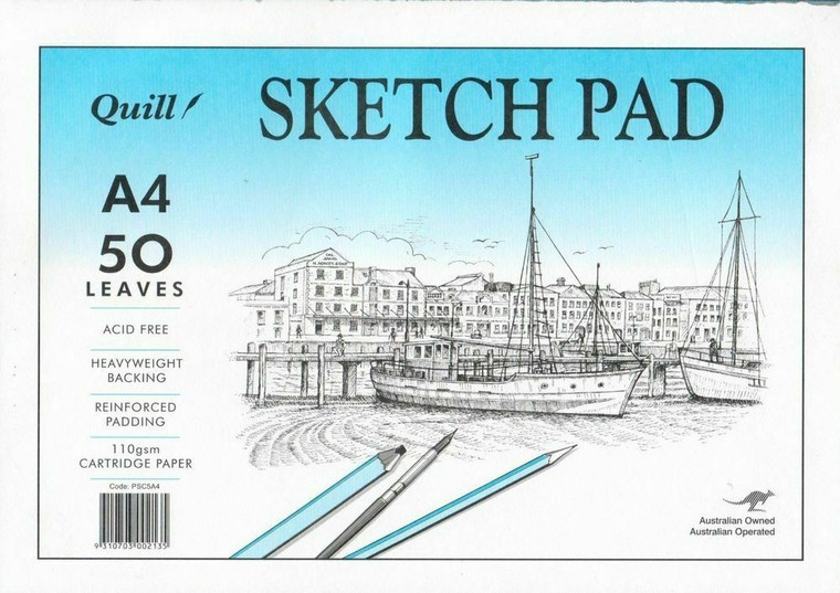 SKETCH PAD QUILL A4 100GSM CARTRIDGE ACID FREE 50LF