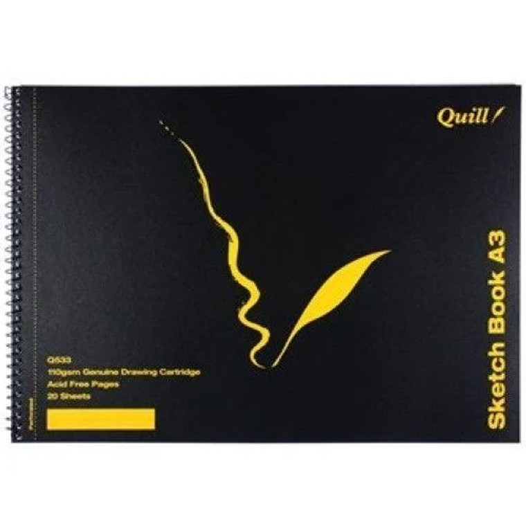 SKETCH BOOK QUILL Q533 A3 SPIRAL S/O 20LF