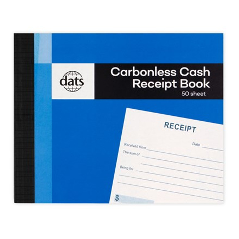 CASH RECEIPT BOOK DATS CARBONLESS 50 SHEET