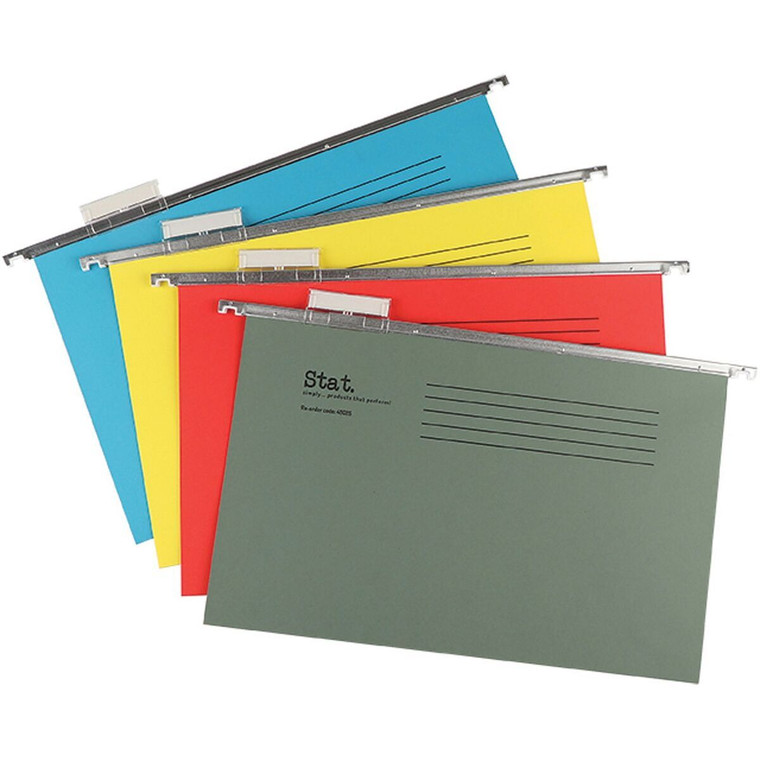 SUSPENSION FILE STAT FC INC INDEX & INSERT PAPER ASST COLOURS PK20