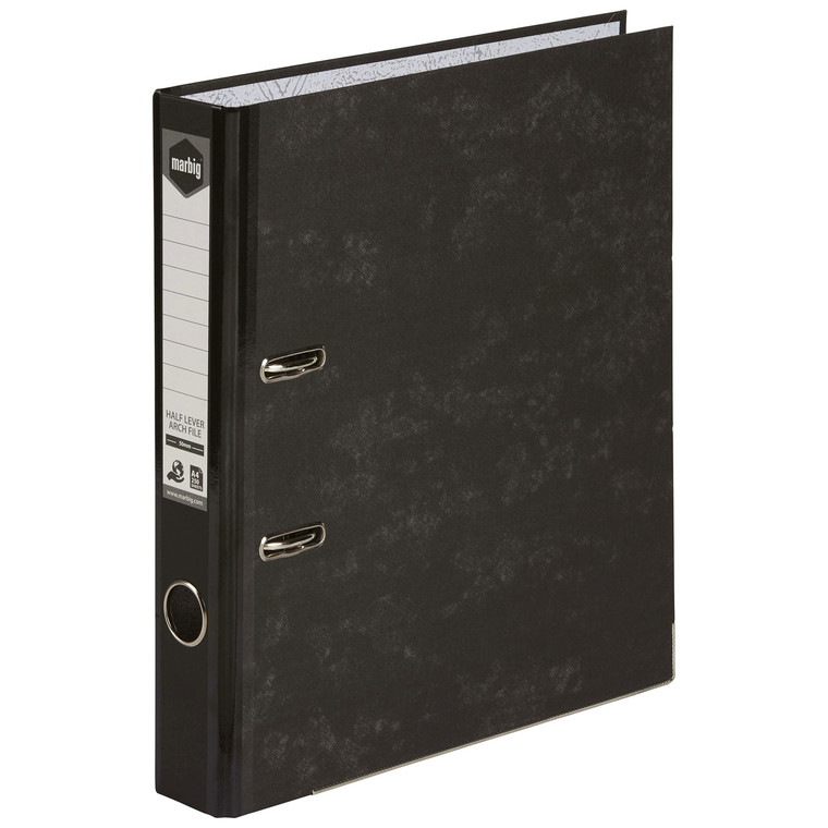 LEVER ARCH FILE MARBIG HALF ARCH BLACK