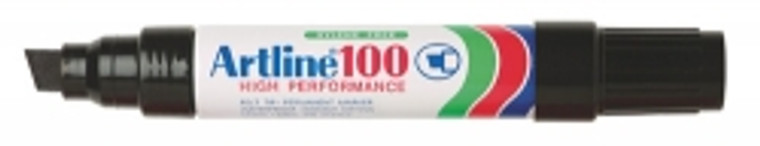 MARKER ARTLINE 100 XBROAD CHISEL TIP PERMANENT BLACK/BLUE/RED