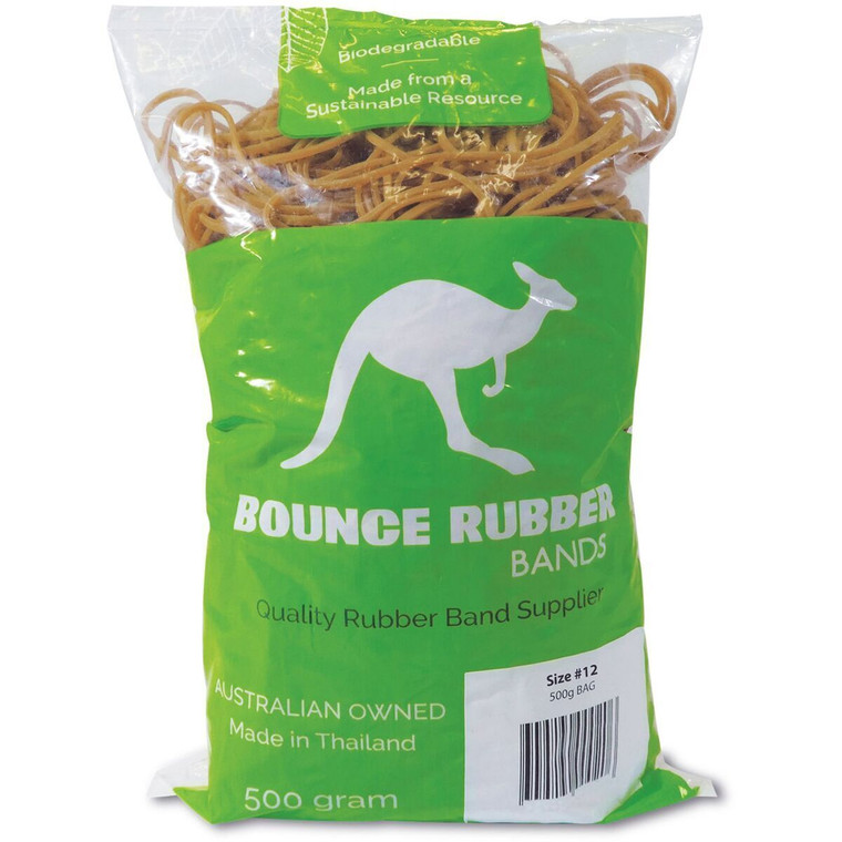 RUBBER BANDS BOUNCE 500GM SIZE 12