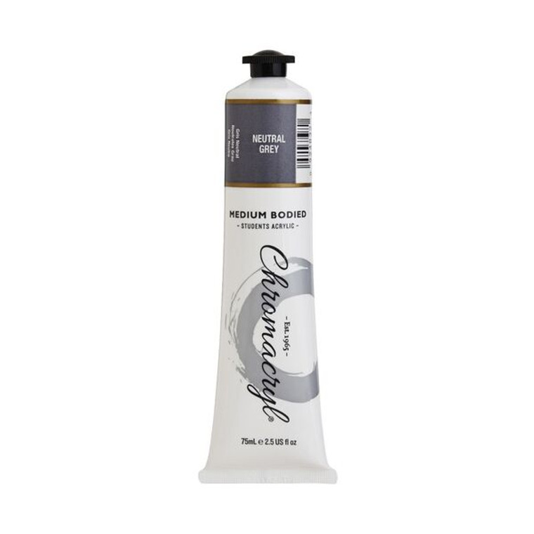 Paint Chromacryl Student Acrylic 75mL Neutral Grey