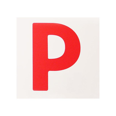 P PLATE DRIVER MAGNETIC RED P WHITE BACKGROUND