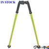 SECO 5217-04-FLY fluorescent yellow thumb-release survey bipod for prism, GNSS and GPS rover poles.