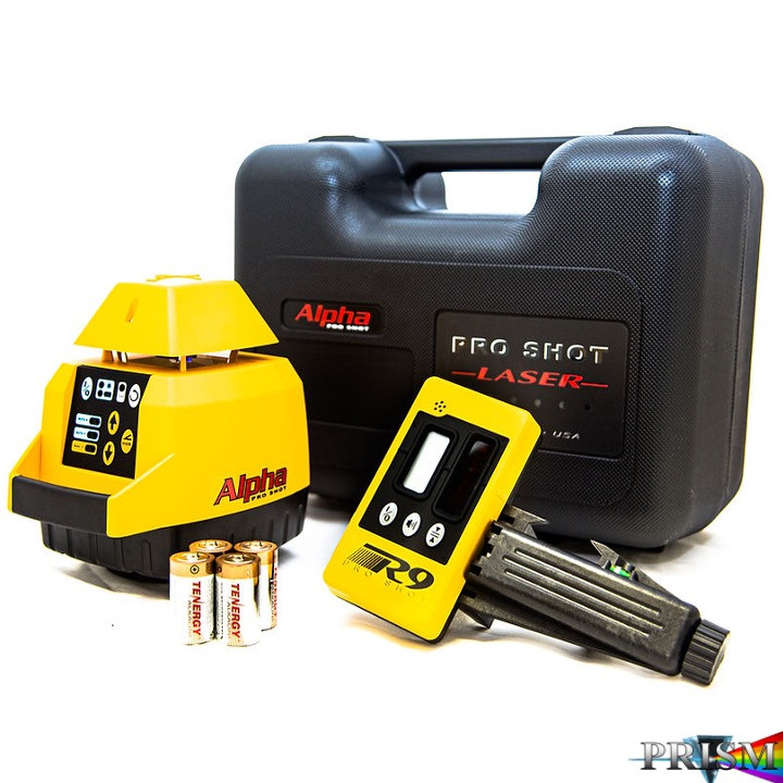 Pro Shot Alpha XD long-range rotary laser level for land leveling, grading, and machine-control applications