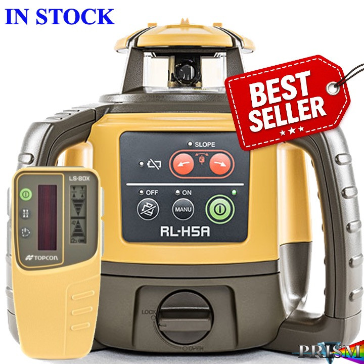 Topcon RL-H5A  Horizontal Laser , w/ LS-80X Laser Receiver.