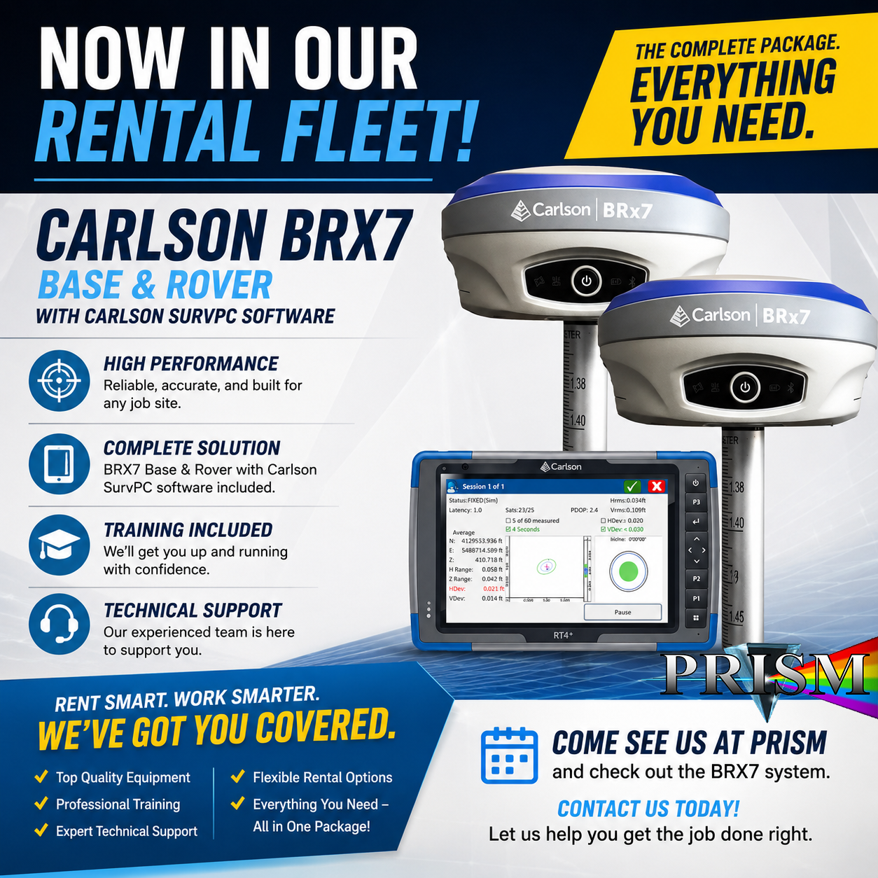 For rent: RTK Base & Rover / Network Rover GNSS Systems