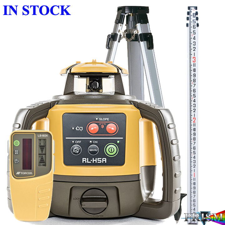Topcon RL-H5A Horizontal Laser , w/ Receiver, Alkaline. (1021200-50LS-100