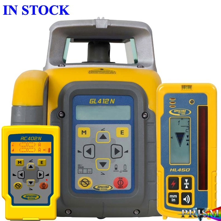 Spectra GL412N 15% Single  Grade Laser w/HL760 Sensor Rech. Batt.