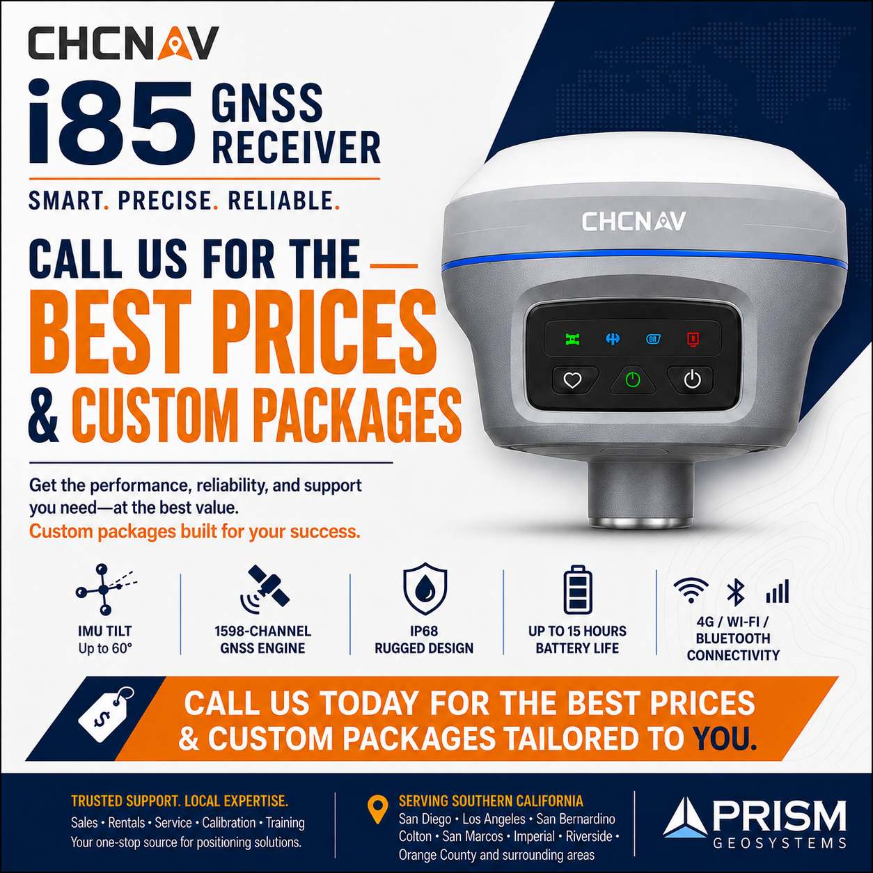 CHCNAV i85 Pocket-Sized Laser IMU-RTK GNSS Receiver