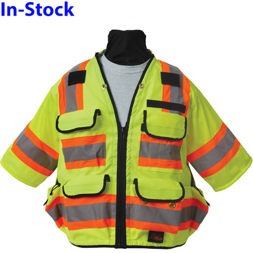 8365 Safety Utility Vest, ANSI/ISEA Class 3 – XXL (56-58) – Flo Yellow (8365-58-FLY) (8365-58-FLY)