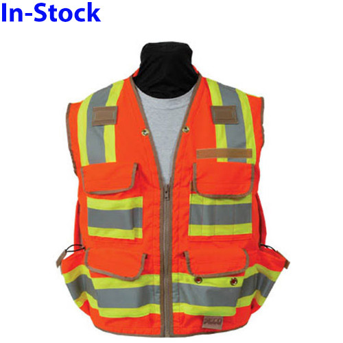 SECO 8265-50-FOR Safety Utility Vest, ANSI/ISEA Class 2 (Size L) (8265-50-FOR