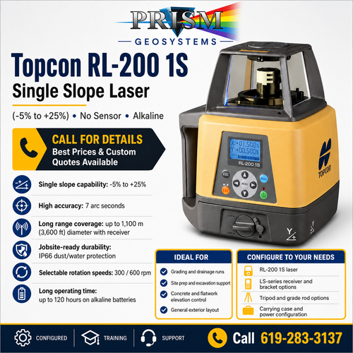 RL-200 1S (-5 to +25%) Single Slope Laser, NO SENSOR Alkaline.