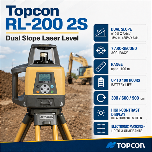 RL-200 2S (-5 to +25%) Dual Slope Laser, Alkaline. NO SENSOR