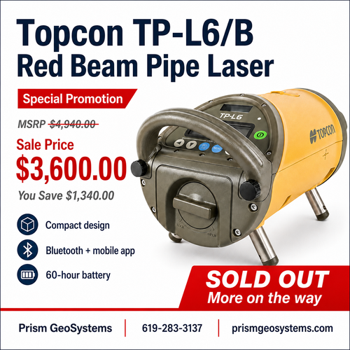 Topcon TP-L6 Red Beam Pipe Laser