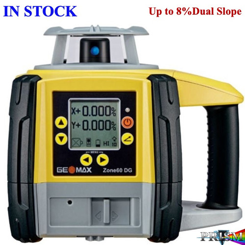 Geomax Zone 60DG up to 15% Dual Grade Laser Level, ZRB90 receiver w/Certificate of Calibration. (6013528)