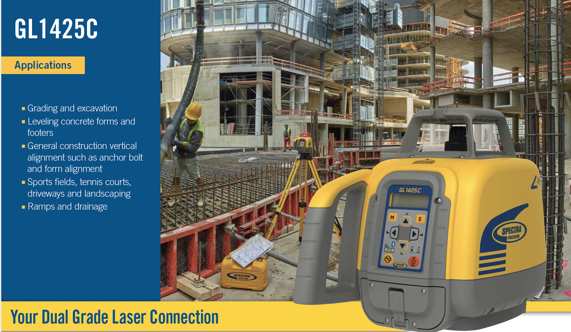 Spectra GL1425C ±15% Dual Grade with HL760 Sensor, Remote, Rech. Batt.