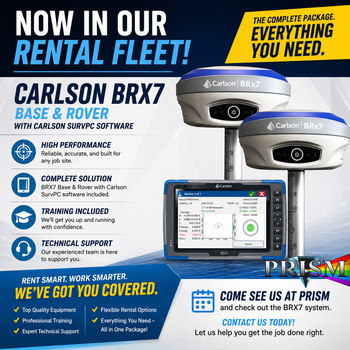Carlson BRx7 GNSS Base & Rover with SurvPC | PRISM GeoSystems