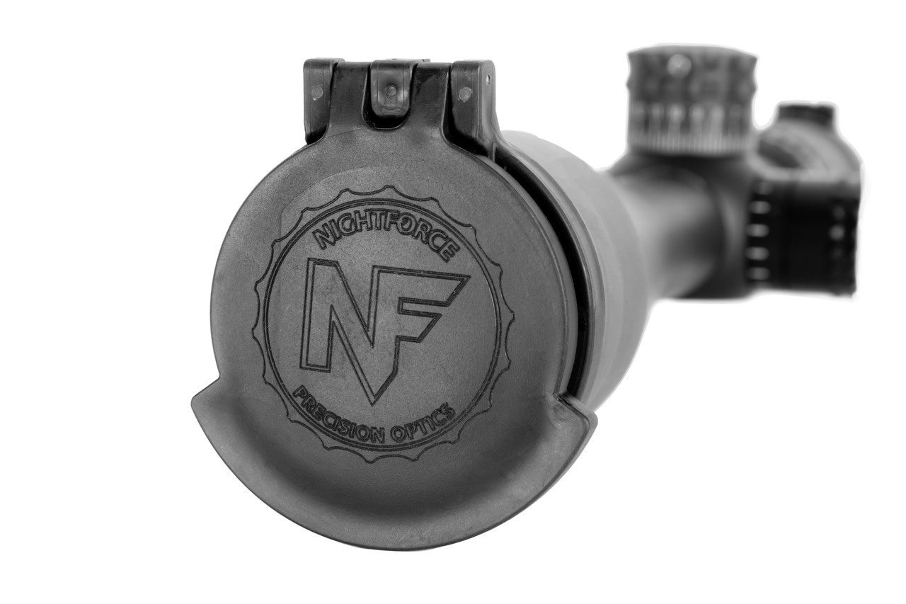 NF Objective end, Flip-up lens caps - NXS 50mm | Nightforce Optics