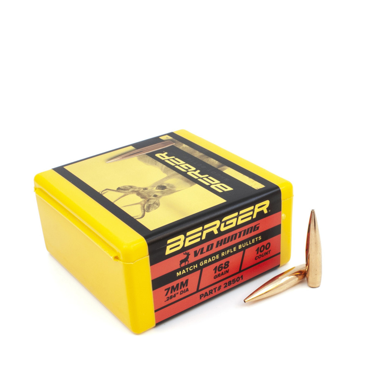168 Grain VLD 284 Caliber, 7mm (.284 Diameter) Berger Hunting Bullets (Box  of 100) - The Extreme Store