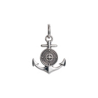 Colby Davis Pendant: Men's Large Rowe's Wharf Anchor Charm Sterling