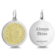 Colby Davis Pendant: Medium Sunflower - Sterling Silver