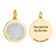 Colby Davis Pendant: Medium Scallop Shell - Gold Vermeil