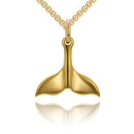 Colby Davis Pendant: Whale Tail Gold Vermeil