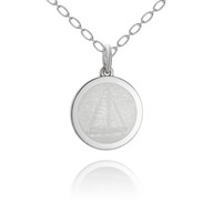 Colby Davis Pendant: Medium Sailboat Pendant - Sterling Silver