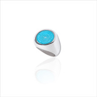 Colby Davis Signet Ring - Light Blue