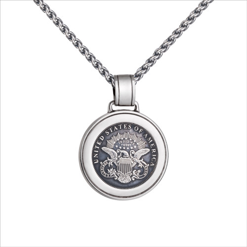 Colby Davis Pendant: Large Military - Sterling Silver