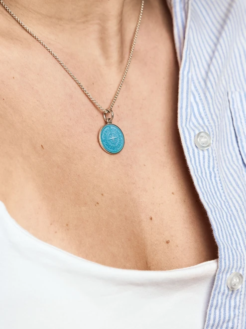 Colby Davis Pendant: Small Compass Rose - Sterling Silver