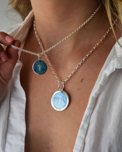 Colby Davis Pendant: Small Angel - Sterling Silver