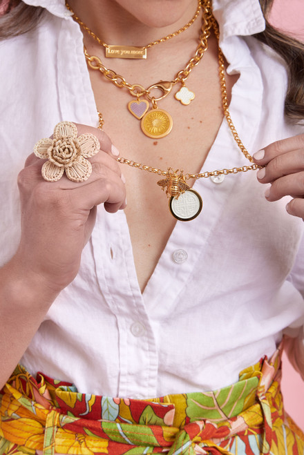 "Love You More" Bar Necklace - Gold Vermeil "Love You More" Bar Necklace - Gold Vermeil