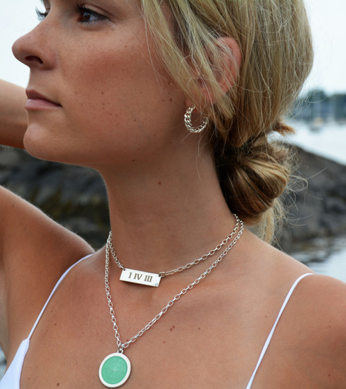 I IV III Bar Necklace 