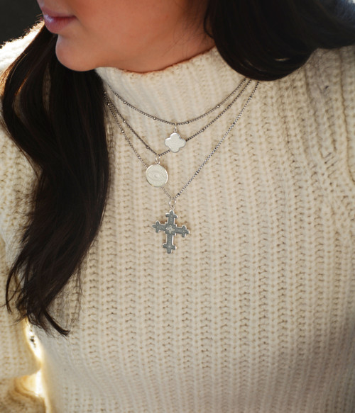 Colby Davis Pendant: Byzantine Cross - Sterling Silver Colby Davis Pendant: Byzantine Cross - Sterling Silver