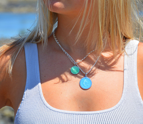 Colby Davis Pendant: Medium Oyster Pendant - Sterling Silver Colby Davis Pendant: Medium Oyster Pendant - Sterling Silver
