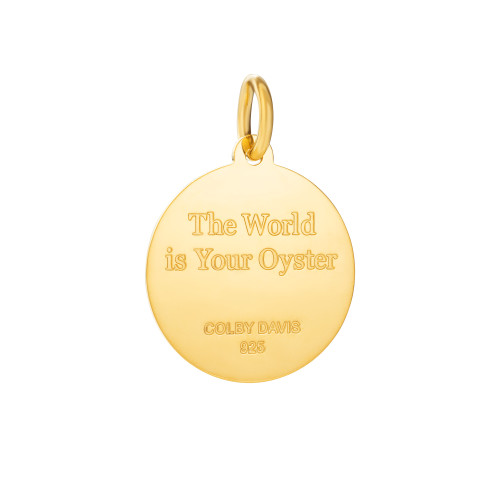Colby Davis Pendant: Medium Oyster Pendant - Gold Vermeil