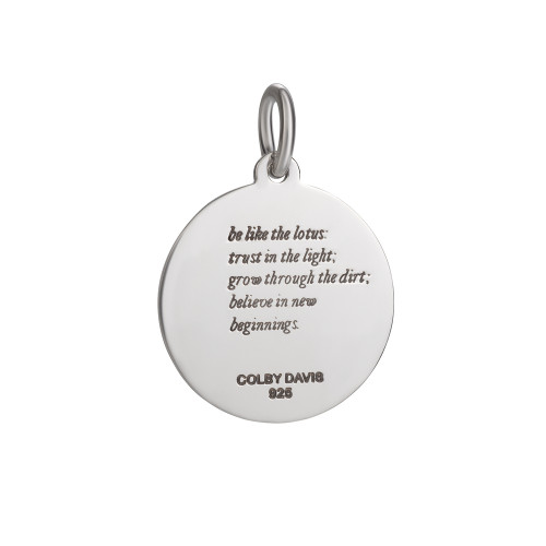 Colby Davis Pendant: Medium Lotus - Sterling Silver