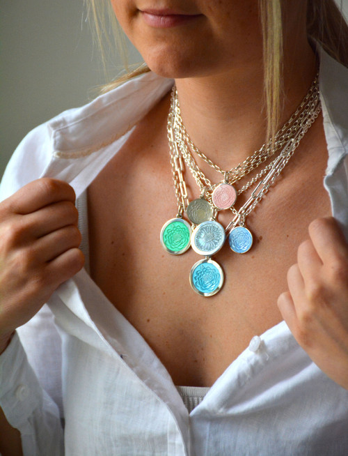 Colby Davis Pendant: Medium Lotus - Sterling Silver Colby Davis Pendant: Medium Lotus - Sterling Silver