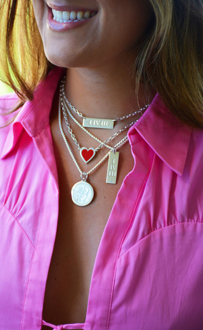 Colby Davis Necklace: Hearts of Love - Sterling Silver Colby Davis Necklace: Hearts of Love - Sterling Silver