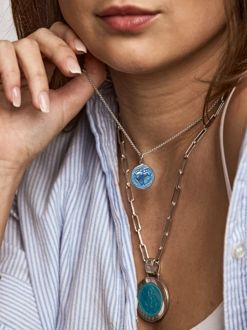 Colby Davis Pendant: Small Baby Feet - Sterling Silver