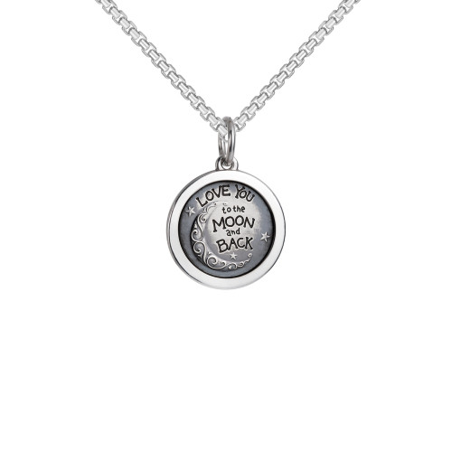 Colby Davis Pendant: Medium Love You to the Moon and Back - Sterling Silver