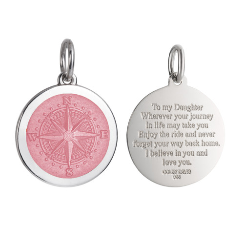 Colby Davis Pendant: Medium Mother's Compass Rose for Daughter - Sterling Silver