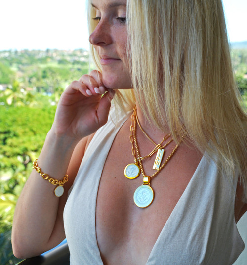 Colby Davis Pendant: Large Anchor - Gold Vermeil Colby Davis Pendant: Large Anchor - Gold Vermeil